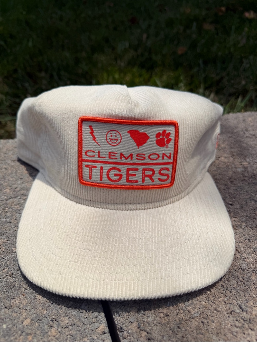 Men's New Era Cream Clemson Tigers Corduroy Golfer Snapback Hat